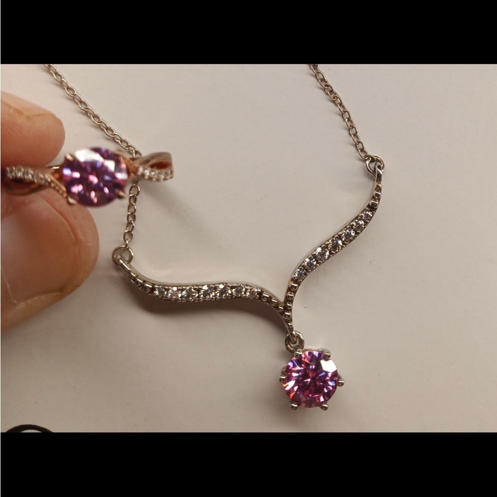 Lab Grown Pink Diamond Set